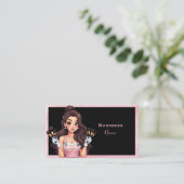 Carte De Visite Madeleine rose (Debout devant)