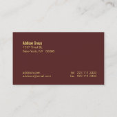 Carte De Visite Madison Dual (Dos)