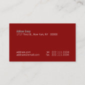 Carte De Visite Madison V (Dos)