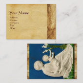 CARTE DE VISITE MADONNA AVEC ENFANT, MENSONGES BLANCS ANCIENS PARC (Devant / Derrière)