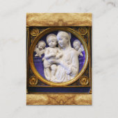 CARTE DE VISITE MADONNA AVEC ENFANT, PARCHEMENT ANTIQUE (Dos)