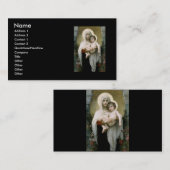 Carte De Visite Madonna de Bouguereau des roses (1903) (Devant / Derrière)
