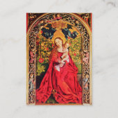 CARTE DE VISITE MADONNA DU PARCHEMENT FLORAL ROSE BOWER (Dos)