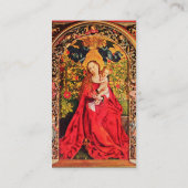 Carte De Visite MADONNA DU ROSE BOWER, Red Ruby Gemstone (Dos)