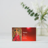 Carte De Visite MADONNA DU ROSE BOWER, Red Ruby Gemstone (Debout devant)