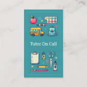 Carte De Visite maestro profesor particular tutor a domicilio azul (Dos)