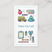 Carte De Visite maestro profesor particular tutor domicilio blanco (Dos)