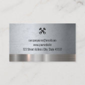 Carte De Visite Magasin automatique | Grunge métallique (Dos)