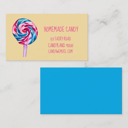 Carte De Visite Magasin Candyland Candy (Devant / Derrière)