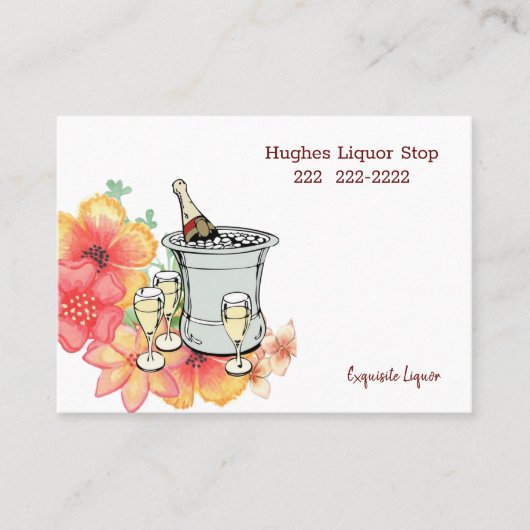 Carte de visite, Magasin d'alcools (Devant)