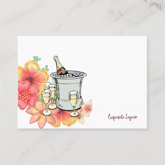 Carte de visite, Magasin d'alcools (Dos)