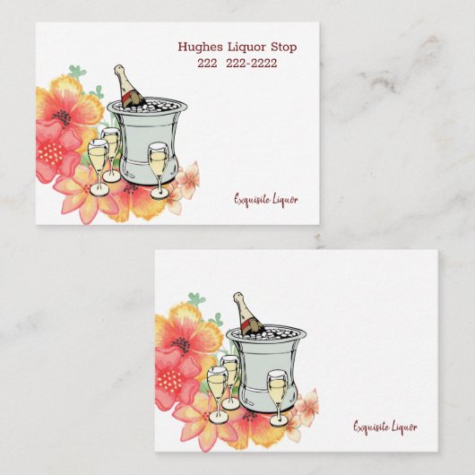 Carte de visite, Magasin d'alcools (Devant / Derrière)
