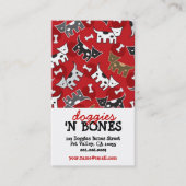 Carte De Visite Magasin d'animaux de compagnie de chiens et d'os e (Devant)