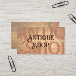 Carte De Visite Magasin d'antiquités Trésor Roses Vintages âgés