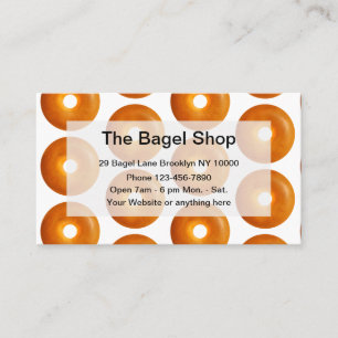 Carte De Visite Magasin De Bagels Et Boulangerie