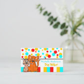 Carte De Visite Magasin de bêtes de vétérinaire et de marcheur de (Debout devant)