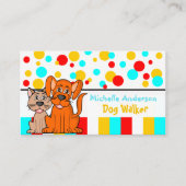 Carte De Visite Magasin de bêtes de vétérinaire et de marcheur de (Devant)