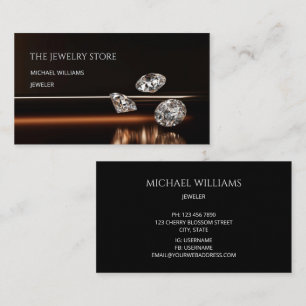 Carte De Visite Magasin de bijouterie de luxe Diamonds