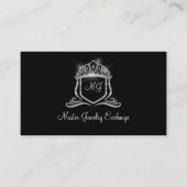 Carte De Visite Magasin de bijoux à monogramme chic (Devant)