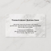 Carte De Visite Magasin de bijoux | Coupe de diamant (Dos)