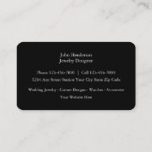 Carte De Visite Magasin de bijoux professionnel (Dos)