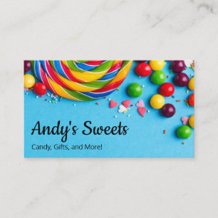 Carte De Visite Magasin de Bonbons Amusant et Coloré Entreprise de