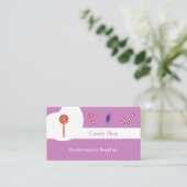 Carte De Visite Magasin de bonbons, fournitures de confiserie (Debout devant)