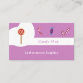 Carte De Visite Magasin de bonbons, fournitures de confiserie (Devant)