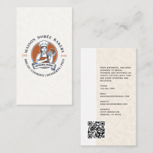 Carte De Visite Magasin de Boulangerie Pâtissier Dessert Friandise