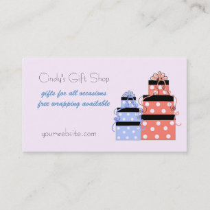 Carte De Visite Magasin de cadeaux Pretty Packages