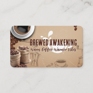 Carte De Visite Magasin de Café   Café Infusé et Grains