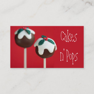 Carte De Visite Magasin de Cake Pops Cupcakes Boulangerie Traiteur