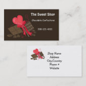 Carte De Visite Magasin de Chocolats Sucrés (Devant / Derrière)
