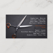 Carte De Visite Magasin de coiffure Chalk Scissor (Dos)