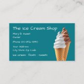 Carte De Visite Magasin de Crème Glacée (Devant)