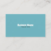 Carte De Visite Magasin de crème glacée Turquoise et noire (Dos)