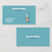 Carte De Visite Magasin de crème glacée Turquoise et noire (Devant / Derrière)