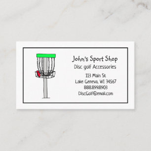 Carte De Visite Magasin de disc golf personnalisé