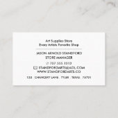 Carte De Visite Magasin de fournitures d'art et de graffitis Jazzy (Dos)
