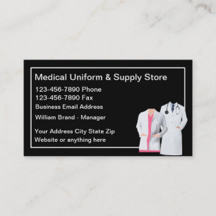 Carte De Visite Magasin de Fournitures et Uniformes Médicaux