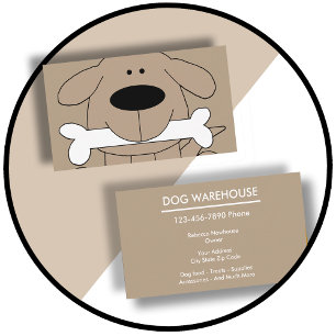 Carte De Visite Magasin de fournitures pour animaleries canine