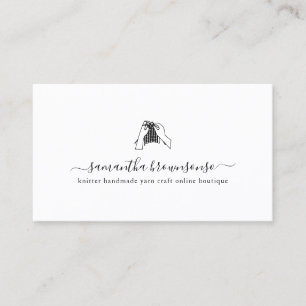 Carte De Visite Magasin de laine pour tricoteuse Tricot fait main
