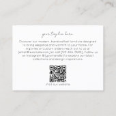 Carte De Visite Magasin de Meubles Modernes Design d'Intérieur Min (Dos)