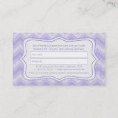 Carte De Visite Magasin de mode de beauté zigzag violet référer un (Dos)