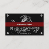 Carte De Visite Magasin De Moto Noir Et Rouge (Devant)