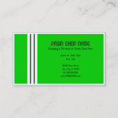 Carte De Visite magasin de pions rétro (Dos)