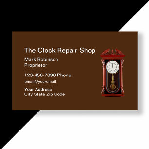Carte De Visite Magasin de réparation d'horlogerie