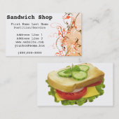 Carte De Visite Magasin de sandwich (Devant / Derrière)