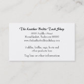 Carte De Visite Magasin de sellerie et de pointe (Dos)