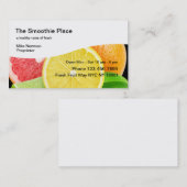 Carte De Visite Magasin de Smoothie de fruit (Devant / Derrière)